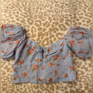 Abercrombie & Fitch Blue Floral Blouse